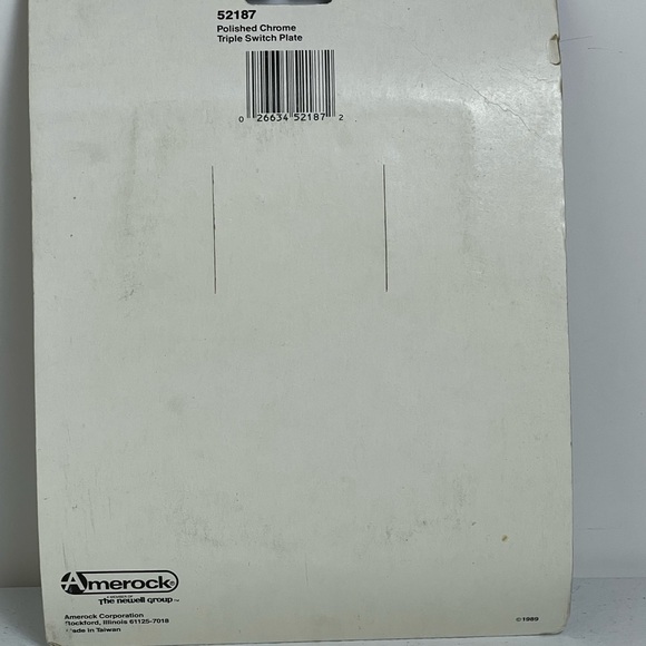 VTG Amerock Polished Chrome Silver Triple Switch Plate 52187 Accents Taiwan - Picture 6 of 8